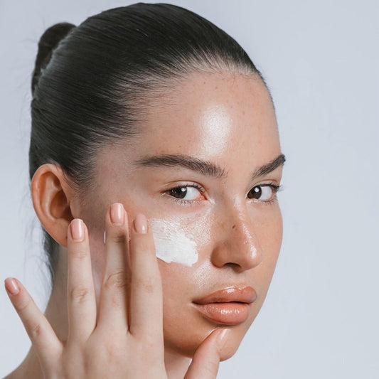 Skin with a swipe of cream