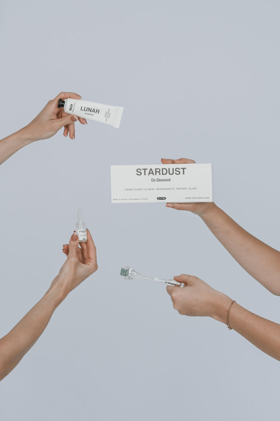The full range presented by hand